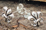 Ohrstecker 35 Fleur-de-Lys - Silber
