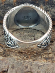 Ring Wikingerkompass Vegvisir, Gr. 54-74 (wiko 1) - Silber