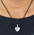 Herz Medaillon 186 mit Schlangenkette - Silber