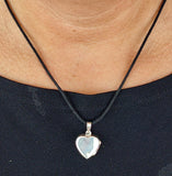 Herz Medaillon 186 mit Schlangenkette - Silber