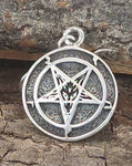 Ohrring 23 Baphomet Pentagramm - Silber