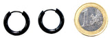 Klappcreole schwarz 12mm - Edelstahl