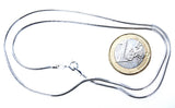 Schlangenkette 2 mm - hell - Silber