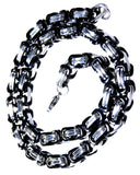 Königskette 8,4 mm - schwarz-silbern - Edelstahl