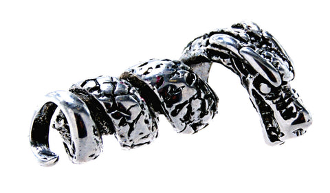 Bartperle Drache 4 mm - Edelstahl