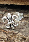 Ohrstecker 35 Fleur-de-Lys - Silber
