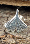 Ohrstecker 59 Ginkgo Blatt - Silber