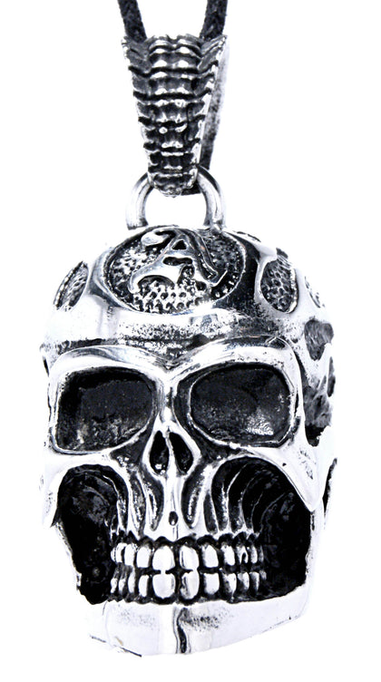 Totenkopf 91 mit Königskette - Edelstahl