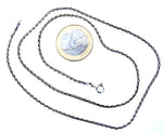 Korbkette 1,5 mm - schwarz-silbern - Silber