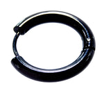 Klappcreole schwarz 14mm - Edelstahl