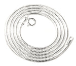 Schlangenkette 2 mm - hell - Silber