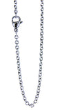 Schlichte Kette 2 mm - silbern - Edelstahl