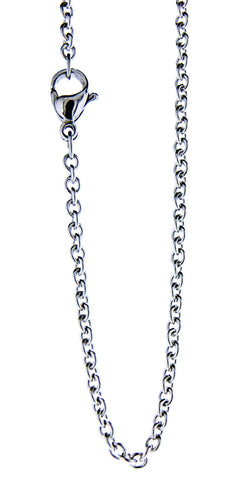 Schlichte Kette 2 mm - silbern - Edelstahl