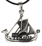 Wikinger-Schiff 240 mit Schlangenkette - Silber