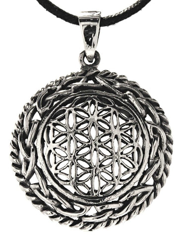 Anhänger 256 Blume des Lebens - Silber