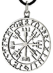 Wikinger Kompass 281 mit Schlangenkette - Silber