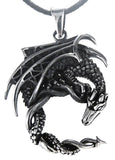 Drache 288 mit Schlangenkette - Silber