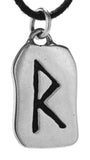 Rune Raido 302 mit Schlangenkette - Silber