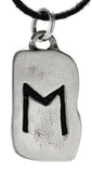 Rune Ehwaz 305 mit Schlangenkette - Silber