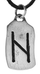 Rune Hagalaz 308 mit Schlangenkette - Silber