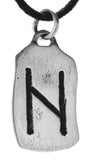 Rune Hagalaz 308 mit Schlangenkette - Silber