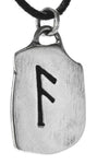 Rune Ansuz 311 mit Schlangenkette - Silber