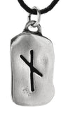 Rune Nauthiz 303 mit Schlangenkette - Silber