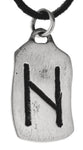 Rune Hagalaz 308 mit Schlangenkette - Silber
