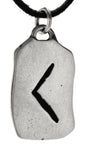 Rune Kenaz 310 mit Schlangenkette - Silber
