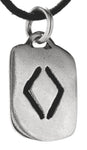 Rune Ingwaz 313 mit Schlangenkette - Silber