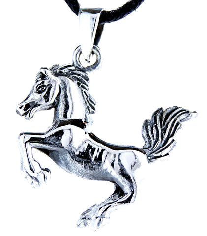 Pferd 06 mit Schlangenkette - Silber