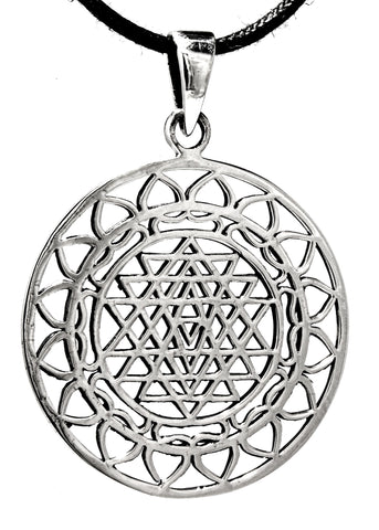 Anhänger 130 Sri Yantra - Silber