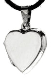 Herz Medaillon 186 mit Schlangenkette - Silber
