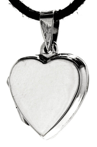 Herz Medaillon 186 mit Schlangenkette - Silber