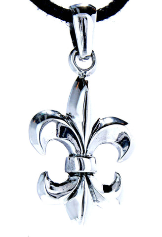 Fleur-de-Lis 40 mit Schlangenkette - Silber