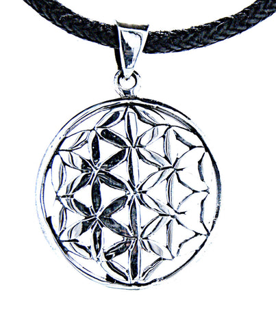 Anhänger 96 A Blume des Lebens - Silber