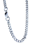 Herz mit Fleur-de-Lis 151 mit Panzerkette - Edelstahl