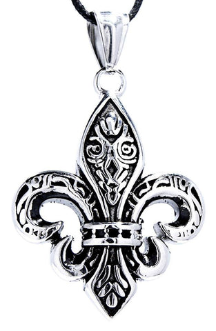 Fleur-de-Lis 15 B mit Panzerkette - Edelstahl
