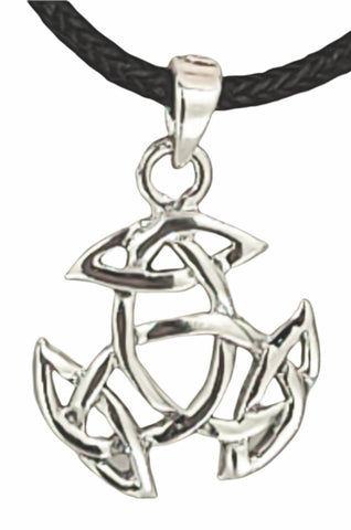 Keltischer Knoten 107 mit Schlangenkette - Silber