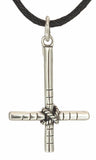 Kreuz 65 mit Schlangenkette - Silber