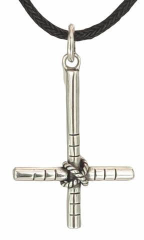 Kreuz 65 mit Schlangenkette - Silber