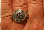 Ring Wikingerkompass Vegvisir, Gr. 56-76 (wiko2) - Silber