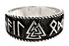 Ring Wotansknoten Valknut, Gr. 52-74 (wota2) - Silber
