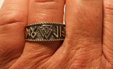 Ring Wotansknoten Valknut, Gr. 52-74 (wota2) - Silber