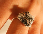 Ring Wolfskopf, Gr. 52-74 - Silber