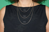 Korbkette 1,5 mm - schwarz-silbern - Silber
