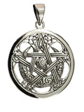Pentagramm 228 mit Schlangenkette - Silber