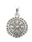 Wikinger Kompass 285 mit Schlangenkette - Silber