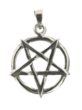 Pentagramm 137 mit Schlangenkette - Silber