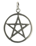 Pentagramm 49 mit Schlangenkette - Silber